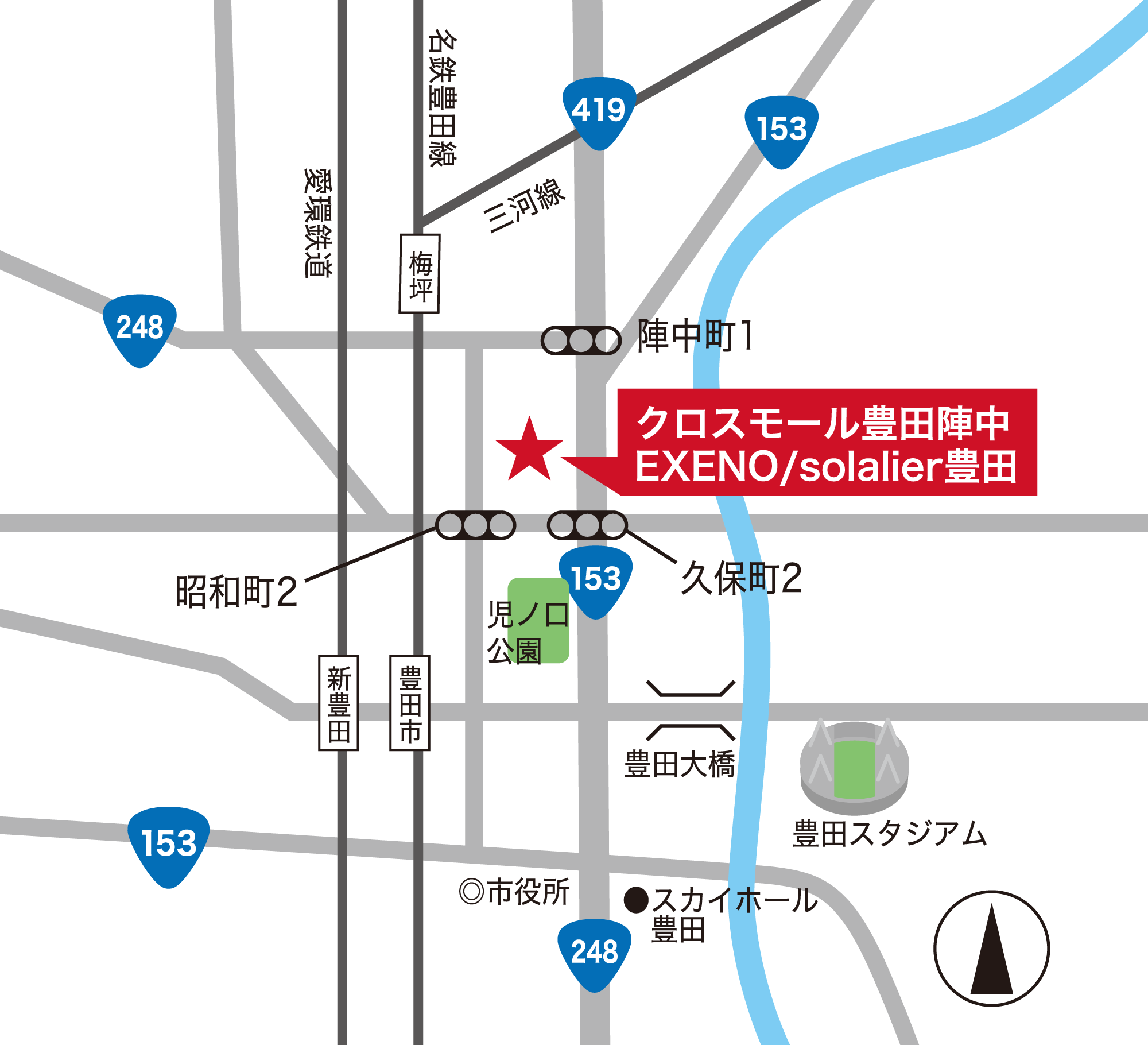 エグゼノ豊田 地図